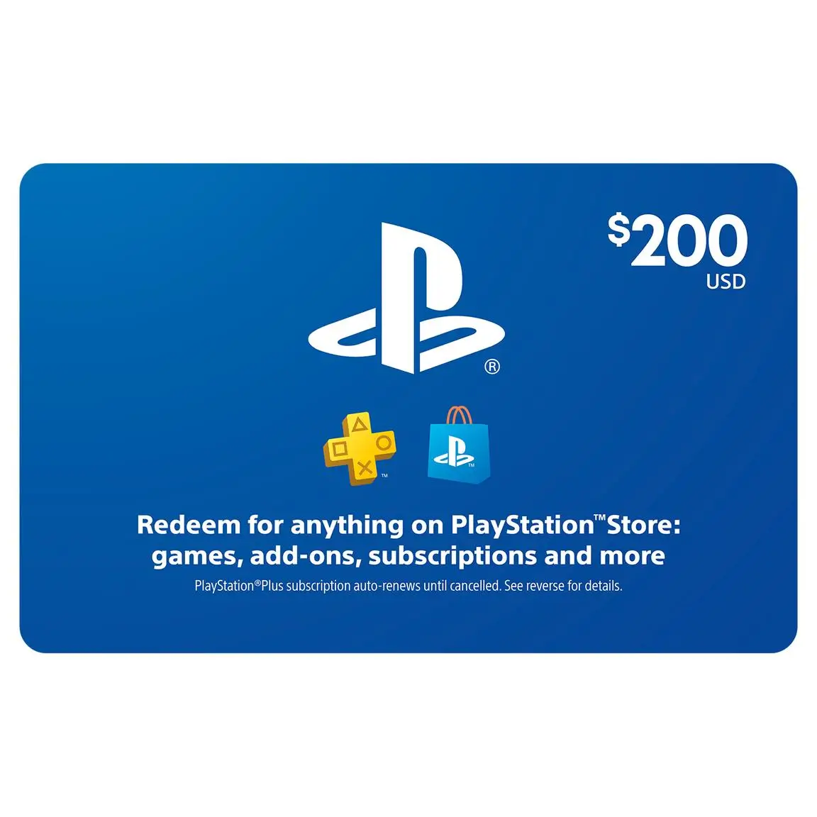 PlayStation Gift Card $200 (US) - Fast Digital Email Delivery for PSN ...